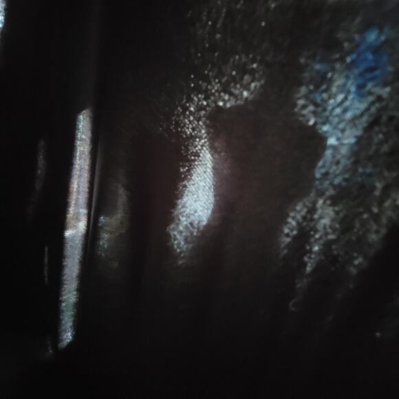 Coldwater Creek Dress Womens Size Petite MD Black Stretch Short Sleeve Zipper - Picture 7 of 8